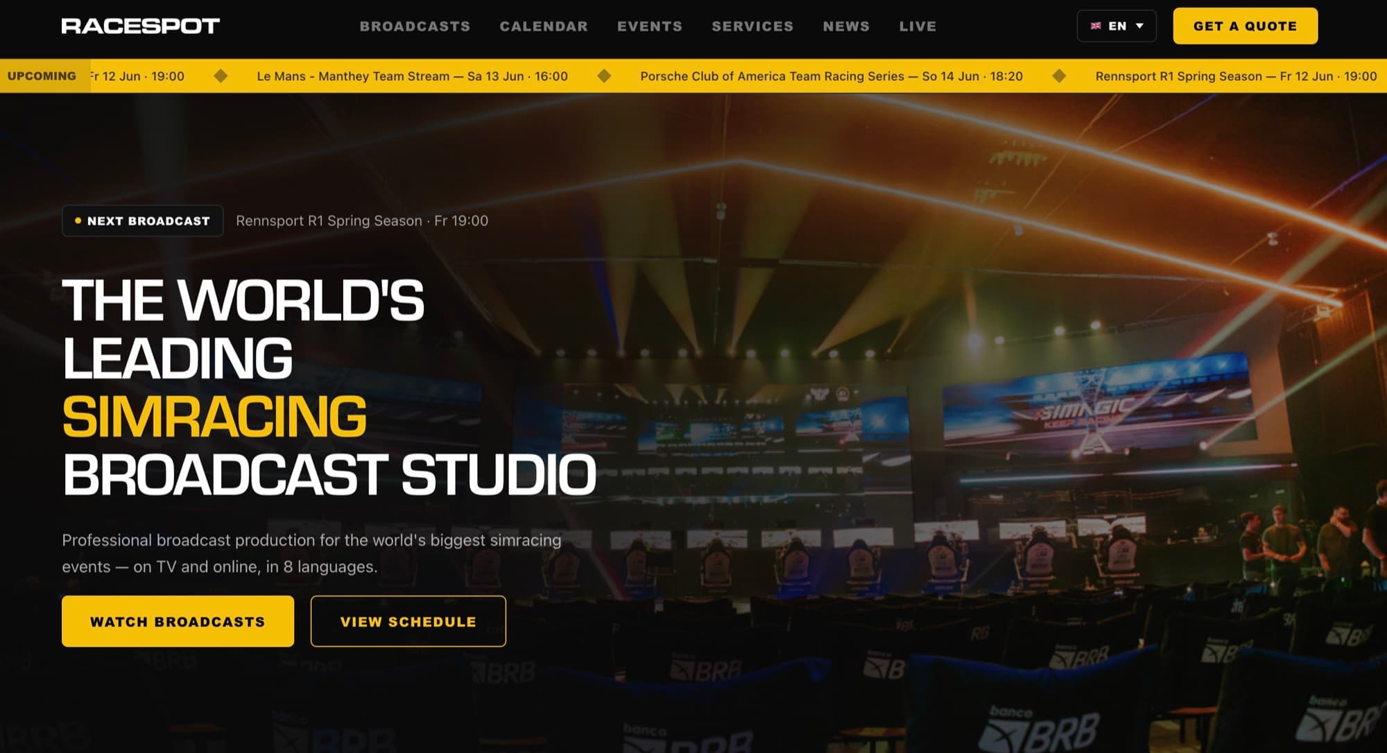racespot.tv – SimRacing-Broadcast-Studio
